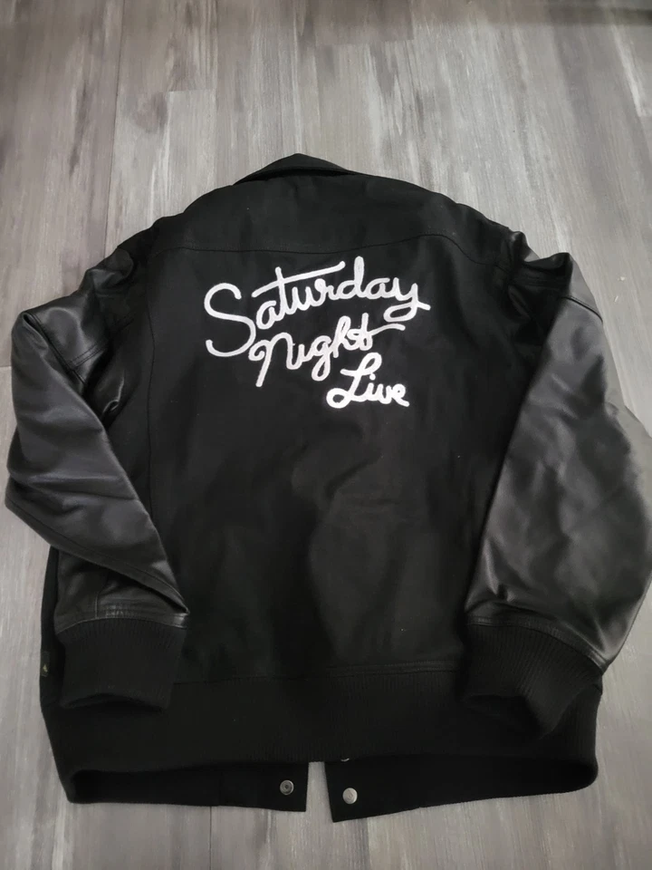 Volcom® SNL™ 50th Anniversary Embroidered Chenille Patch Jacket Sandler Leather - Image 2 of 4