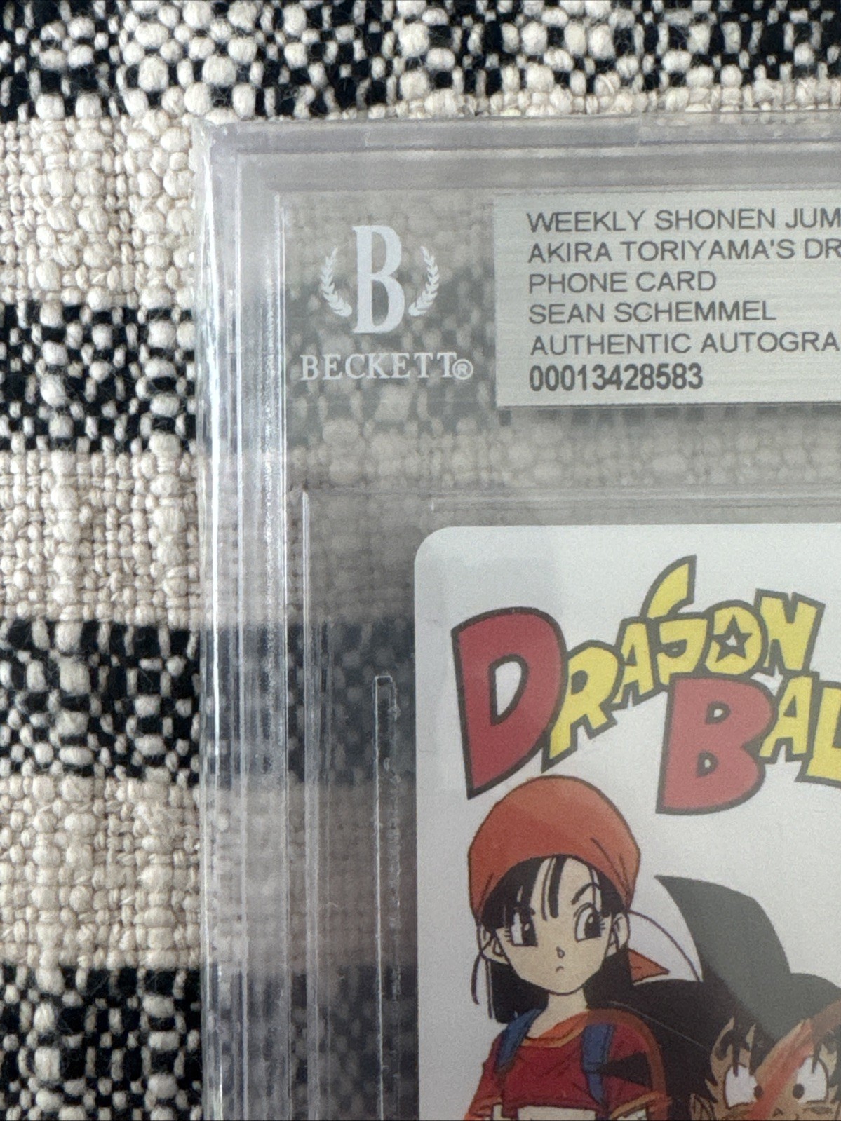 Beckett Graded BGS 1995 Dragon Ball Phone Card Sean Schemmel Authentic Auto view 3