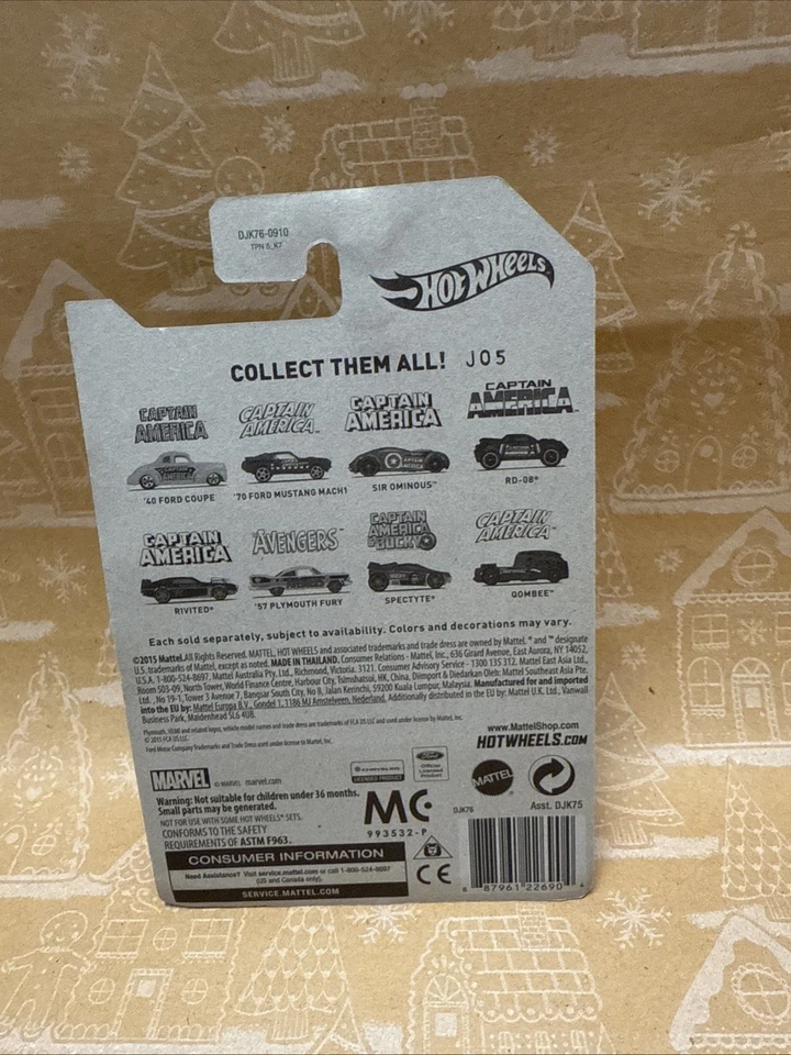 Hot Wheels HW Marvel Captain America The Winter Soldier Rivited - Image 2 of 3