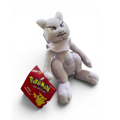 Vintage 1998 Pokémon Mewtwo Hasbro Bean Bag Plush w/ Original Tag Gen 1 Nintendo