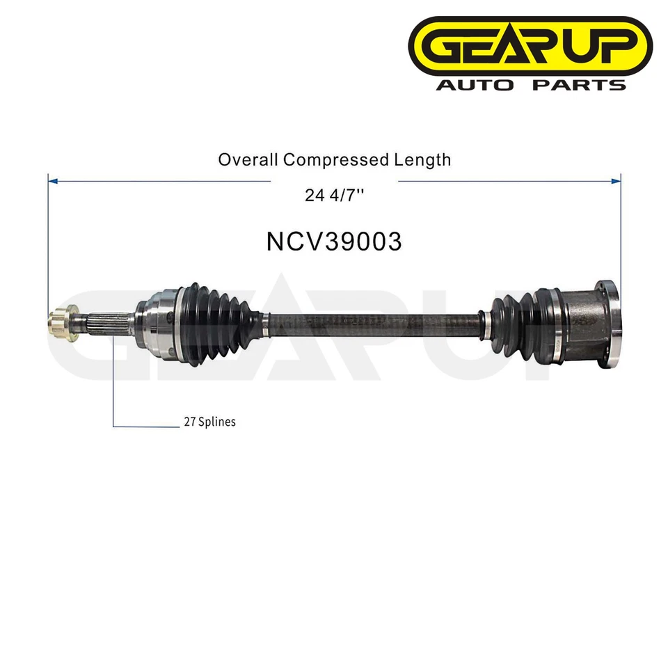 Conjunto de eje CV delantero izquierdo para Infiniti G25 G37 G35 X sedán AWD 2007-13 Foto 4 de 4