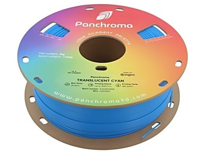 CA02001 Filament: PLA 1,75mm translucent cyan 190-230°C 1kg POLYMAKER