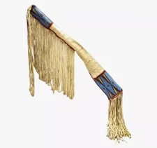 Indian Beaded Native Gun Cover American Rifle Scabbard Sioux Style Suede Leather