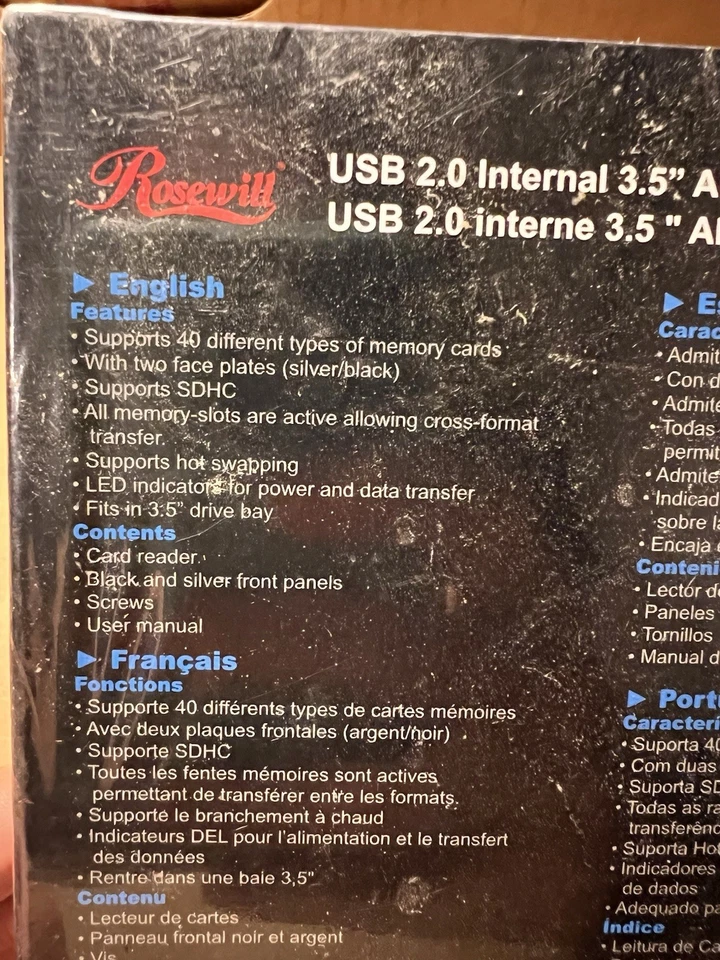 ROSEWILL USB 2.0 3.5" Internal All-in-One Card Reader - Image 3 of 4