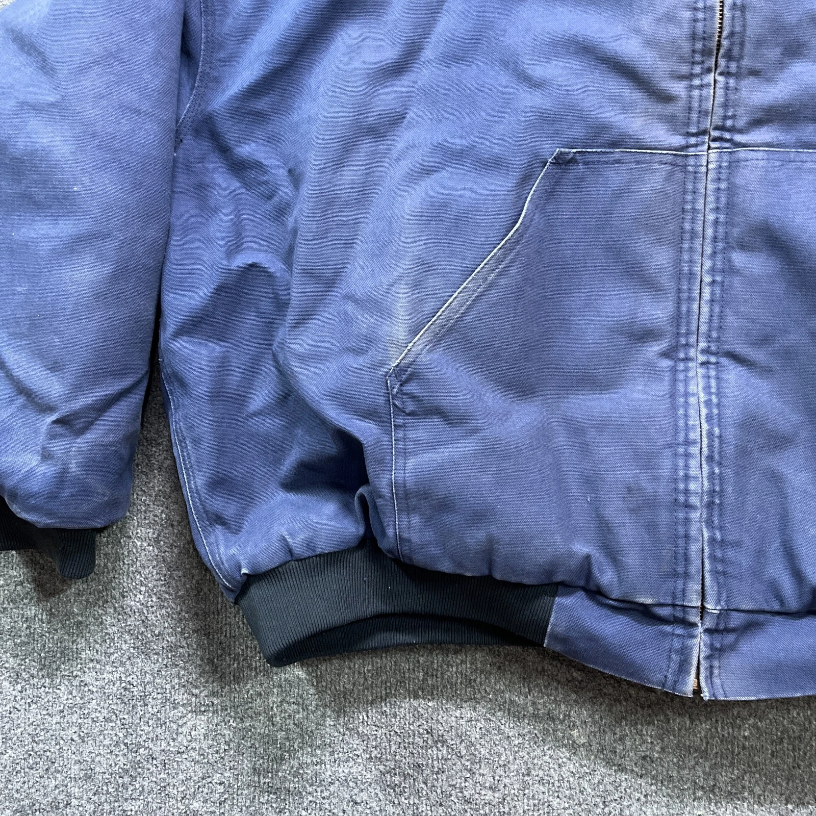 Vintage Boeing Jacket Mens 2XL Blue Duck Canvas Quilt Lined Distressed Y2K - product detail image 5