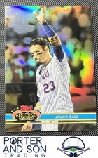 Javier Baez 2021 Stadium Club Chrome Refractor 1991 Design Variation #74 Mets