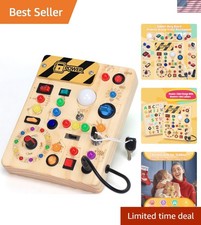 Busy Board with LED Light Switches, Montessori Toys for 1 2 3 Old, Toddlers ...