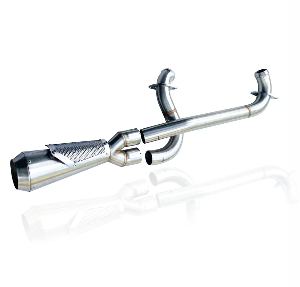 Fit For 2000-2023 Harley Davidson Road king Custom Exhaust System pipes 2 Into 1 - Изображение 4 из 4