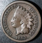 1863 INDIAN HEAD CENT - GOOD