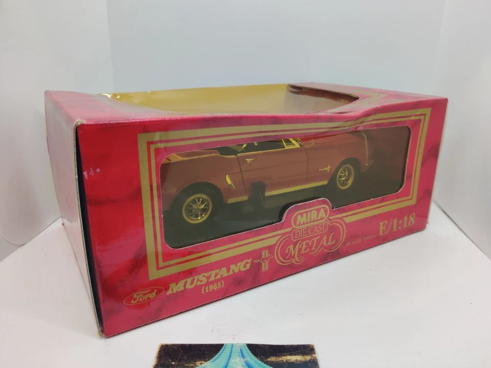 Mira Ford Mustang 1965 1:18 Die Cast Golden Line - Boîte Abîmée Voiture Neuve - Photo 4/4