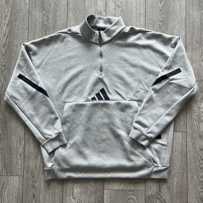 BRAND NEW Adidas Performance Z.N.E. Quarter Zip Sweatshirt Mens Pullover Gray XL