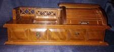 Vintage MCM Men's Woman  s  Men's Wood Jewelry Dresser Box Valet 1 Drawer 70's