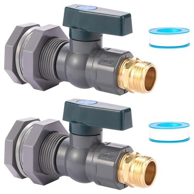 34 Zoll PVC Garten Zapfen Kit 2er Pack für effizientes Wasserflussmanagement