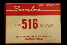 VINTAGE  SWINGLINE NO. 516 Approx 5000  STAPLES For NO. 200 Hand Tacker