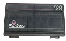 Vintage Flambeau Mini Force Fishing Tackle Box Plastic Black Handle Divider 7280