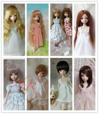 Multiple Styles Wig Hair for 1/8 1/6 Small Head BJD Doll Customized Size A