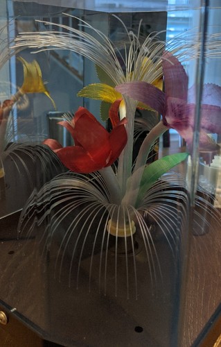 *RARE* YIRNG SHEHNG CLOCK FIBER OPTIC LIGHT UP FLOWER DECOR - 第 10/12 張圖片