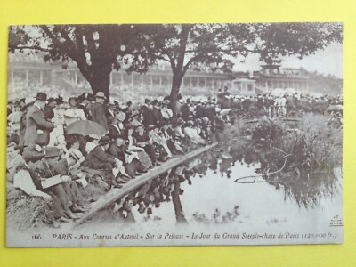 cpa FRANKREICH Le Jour du GRAND STEEPLE CHASE de PARIS au COURSES d'AUTEUIL 1912