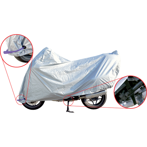 Compatible Avec Peugeot KISBEE 50 4T Housse De Protection Pour Scooter Moto En Nylon Imperméable Bandes Fluo, Couverture Universelle Anti-déchirure, 232 X 100 X 125 Cm