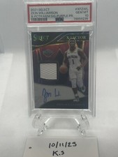 2021-22 Panini Select Silver Prizm X-Factor Zion Williamson Jersey AUTO /49