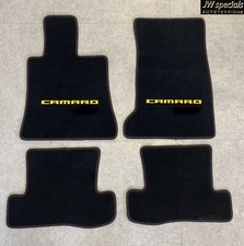 Autoteppich Fußmatten für Chevrolet Camaro Cabrio gelb Nubuk Velours ab 2016 