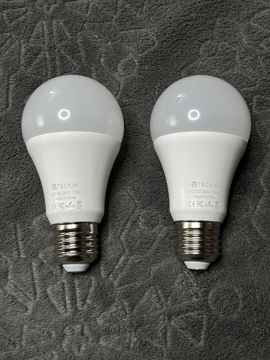 TECKIN Pcs RGB Smart Wifi LED Light Bulb Wireless Control For Alexa  Google E26