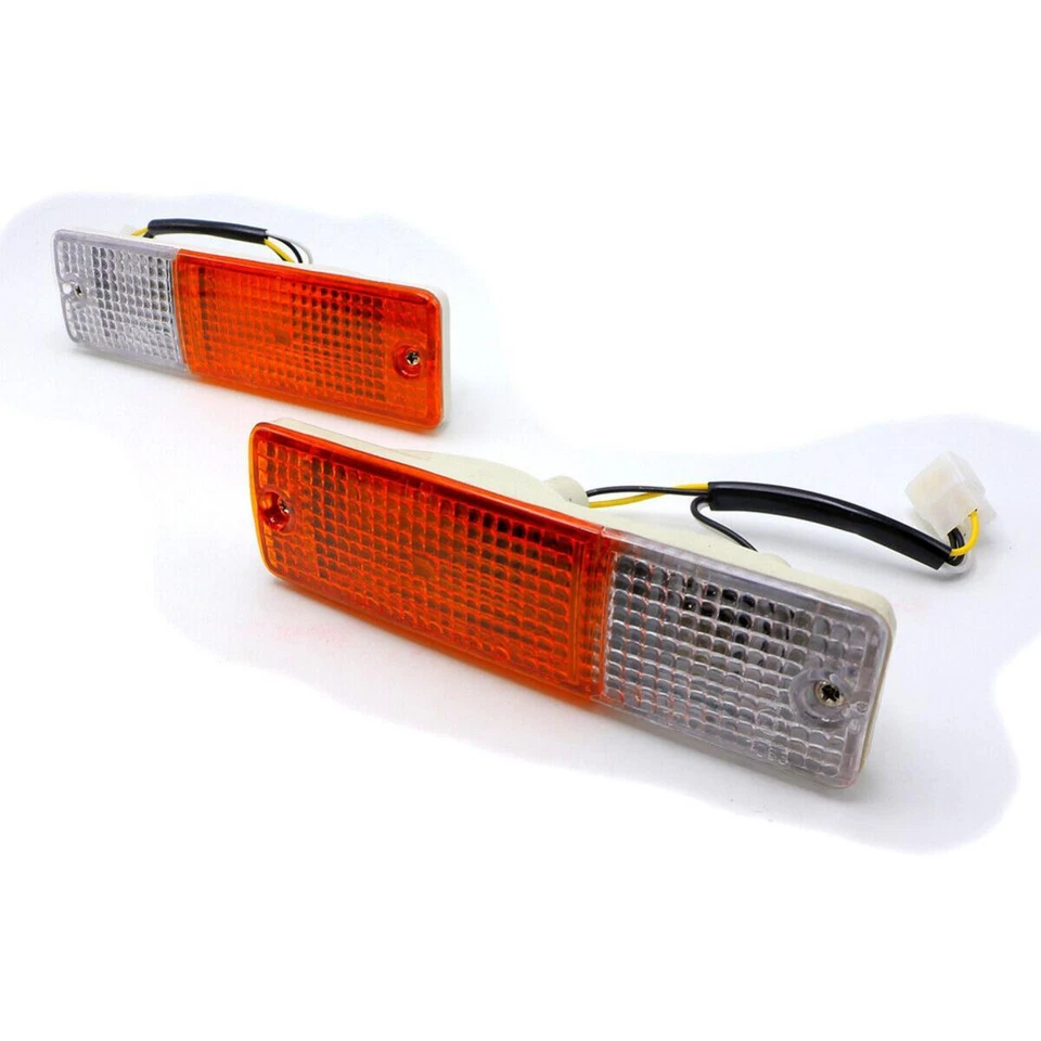 New Set Front Bumper Light Lamp For Nissan Datsun 720 Truck 1980 - 1986 Foto 4 de 4