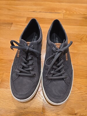 Ecco Mens Kyle Soft US 9  Sneakers Shoes Gray Leather Lace Up EU 43