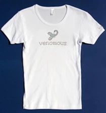 Astrology, Zodiac t-shirt, Scorpio "Venomous" Crystal Enhanced, NWT, Made USA