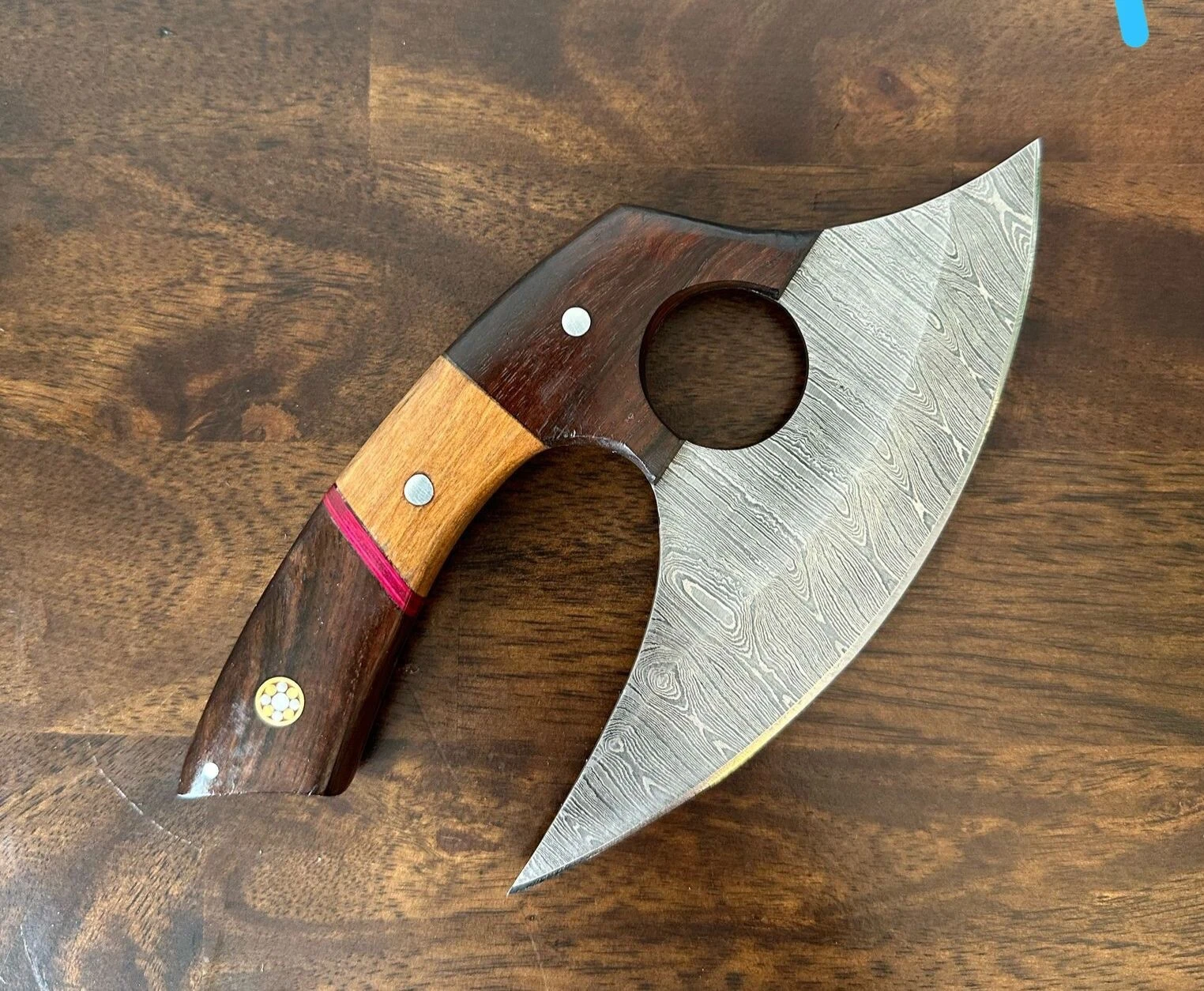 PIZZA CUTTER HANDMADE DAMUSCUS STEEL WITH COVER