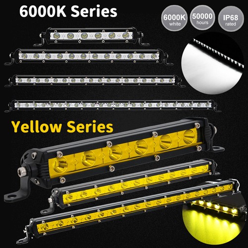 Ultra Slim 7" 13 20 25 32 38 45 50" inch Single Row LED Work Light Bar Car Truck - Picture 5 of 60