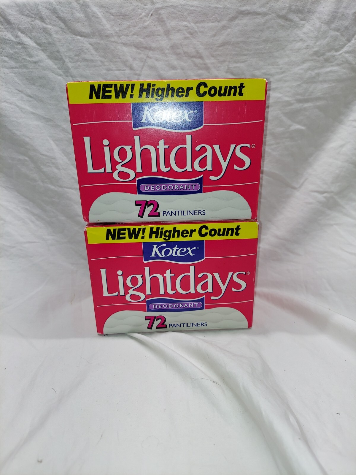 Kotex Lightdays Deodorant 72ct Pantyliners 2 Boxes Vintage 1998 