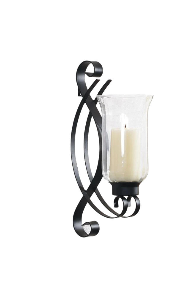 Wandkerzenhalter Stumpenkerzen Teelichter Kerzenständer Kerzenleuchter Schwarz