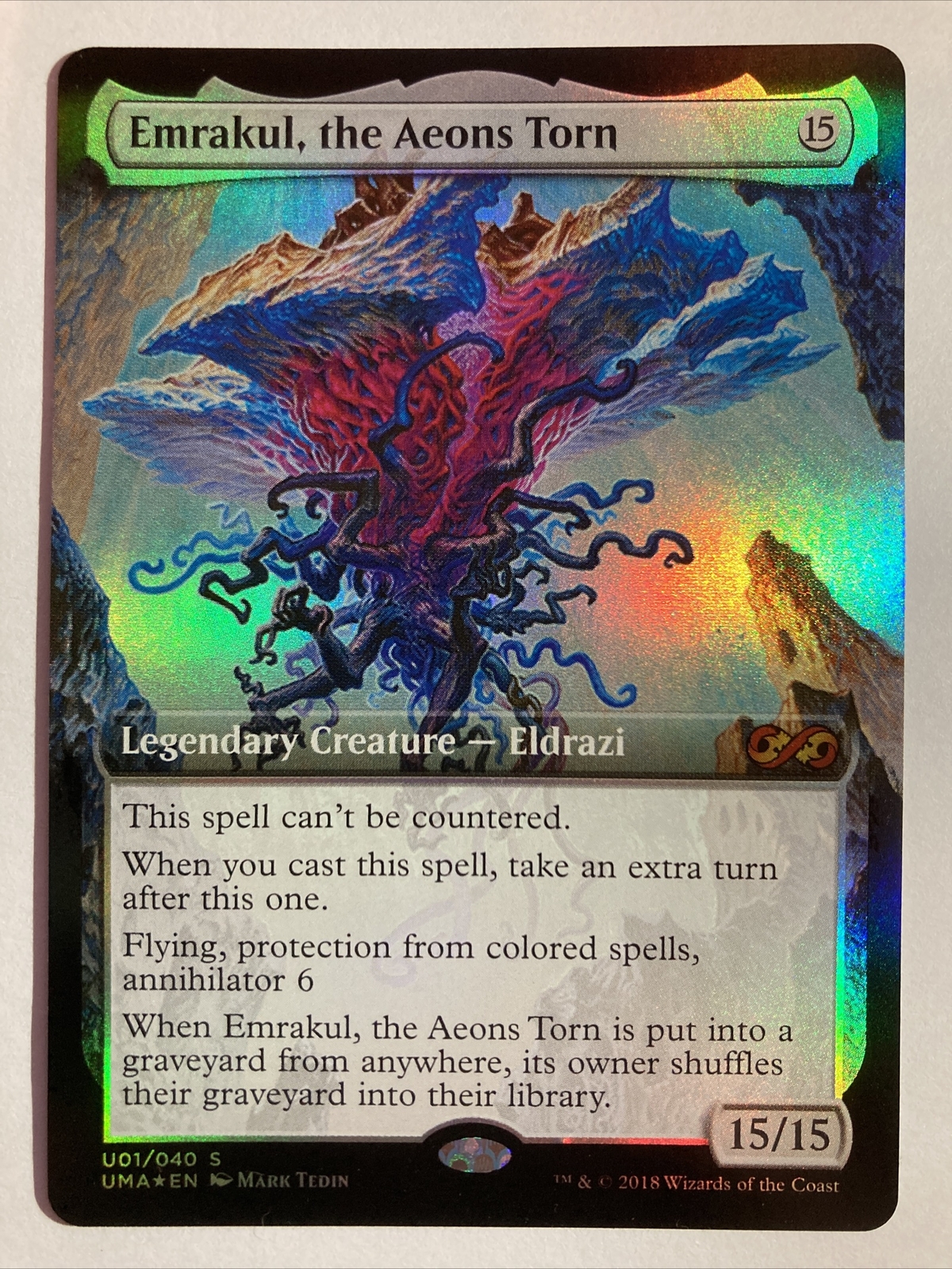 Emrakul, the Aeons Torn MTG Ultimate Masters Box Topper Foil