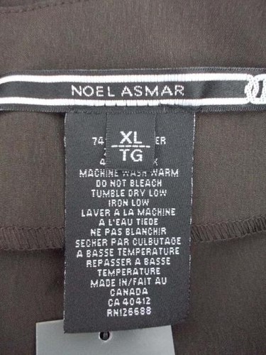 Noel Asmar Spa Uniforme Camisa XL Hombre Marrón Chocolate Nwt - Elegante - Imagen 3 de 4