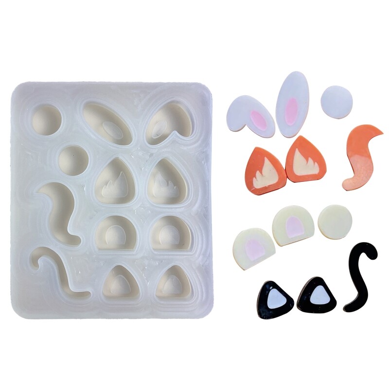 Geometry Filler Small Tail Mold Silicone Epoxy Resin Mold DIY Keychain
