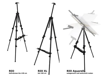 PAINTERSISTERS Profistaffelei RIO Aluminium, Feld-/Atelierstaffelei, Dreibein, hohe Tragkraft