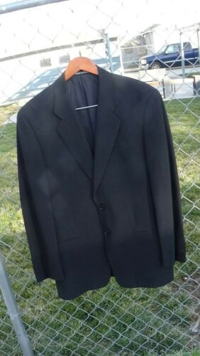 Armani Collezioni  Italy, Wool/nylon/silk, Black,Jacket/Blazer 40L , Saks - Picture 1 of 4