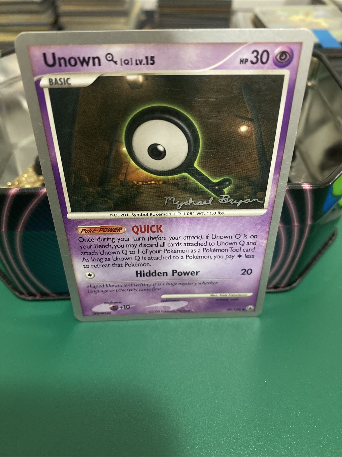 Mavin  Pokemon Card Heart Gold Soul Silver Unown 54/123 Reverse Holo