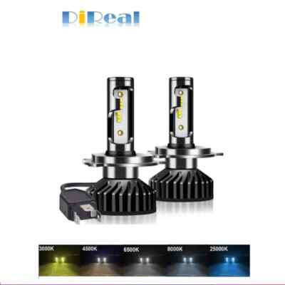 H4 H7 LED Headlight Car Headlamp 3000K 4300K 6500K 8000K 12V 80W 1860 CSP Chip