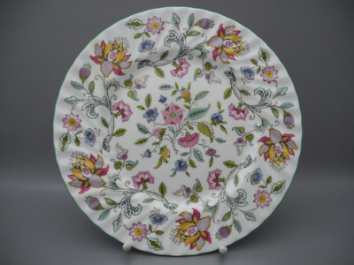 Minton Essteller Haddon Hall Speiseteller Blumendekor England Wadsworth