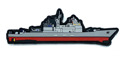 USS Ticonderoga CG-47 PVC Patch, 6 inch with Hook and Loop