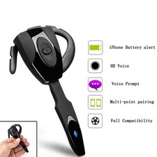 Bluetooth Headset Hands-free Stereo Headphone Earphone for iOS Android Phone