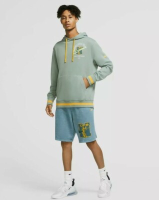 New Nike Class of 72 Club Hoodie SZ S Mens Sage University Gold DC3546-353  Rare