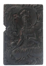 Case Only Natural Ebony Black Wood Kwanyin Dragon Lighter Box For Zippo Insert