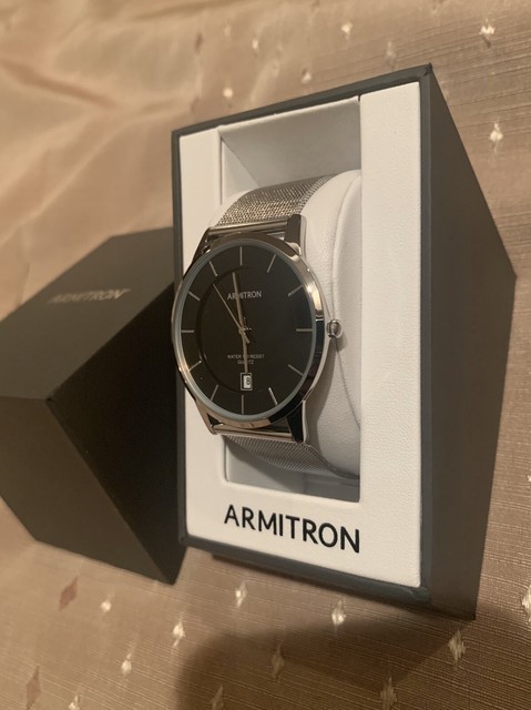 armitron mesh men's watch