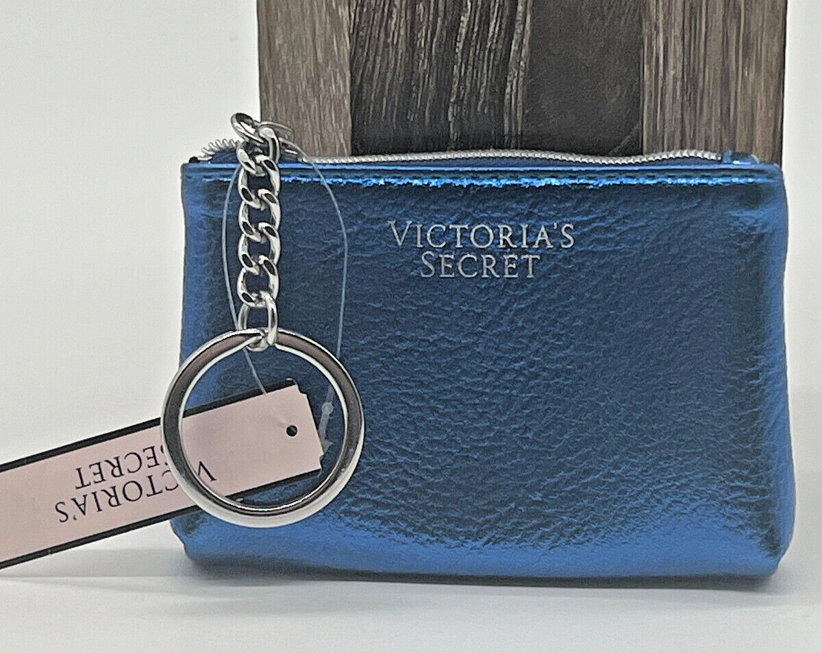 Victoria's Secret Blue Metallic KEY CHAIN COIN PURSE | eBay