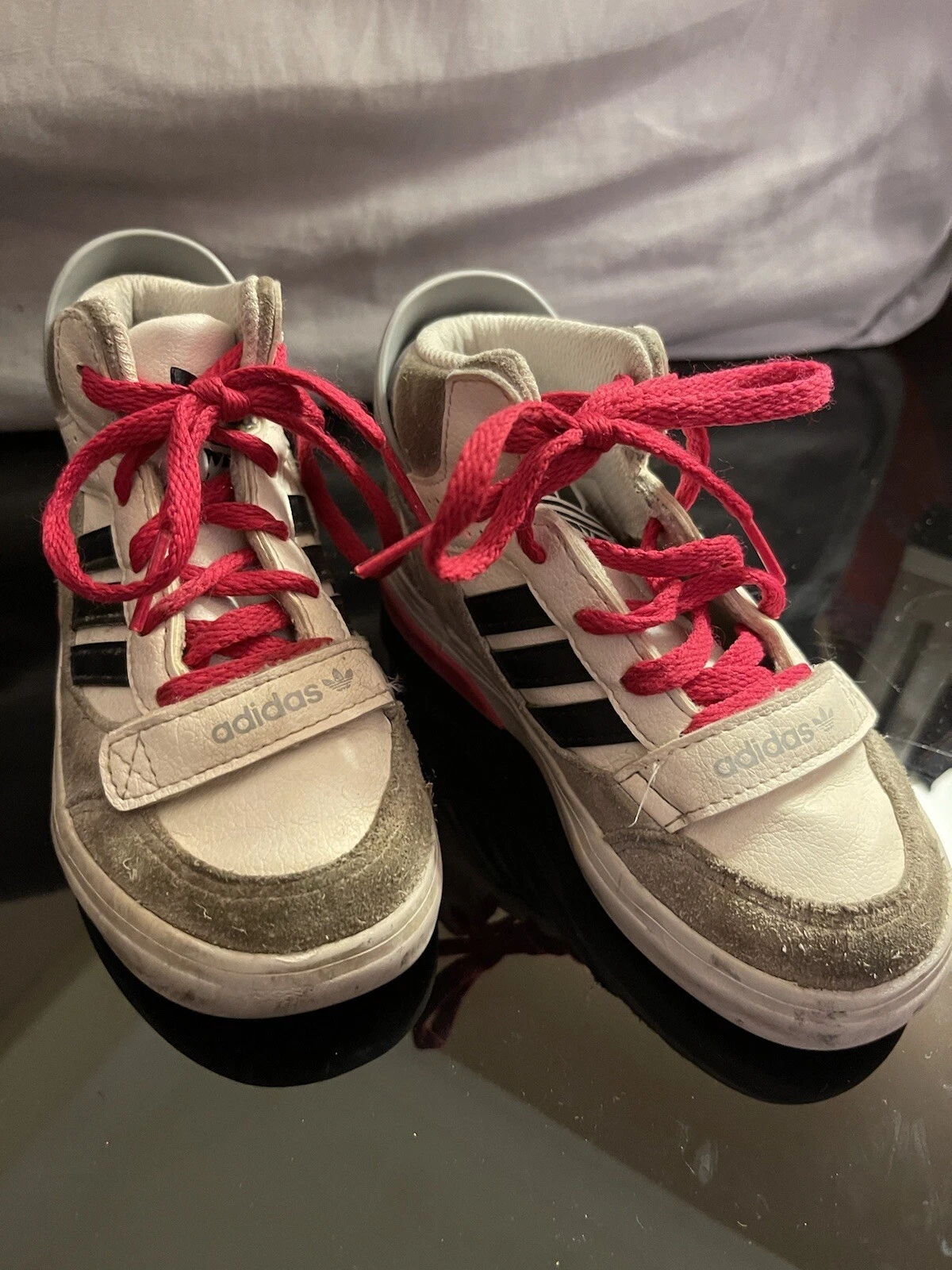 Adidas Sneakers Scarpe da Ginnastica Bambino Ortholite Rosa Grigio Bianco UK 7 5 EU 25