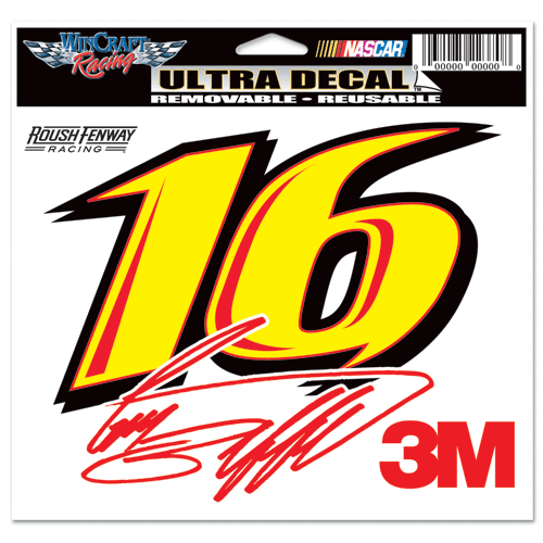 GREG BIFFLE #16 3M RACING 6" X 4" NASCAR ULTRA DECAL - Picture 1 of 1