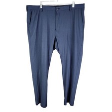 Mens Blue Greg Norman Dress Pants Straight Chino Golf Flat Front Size 40X30